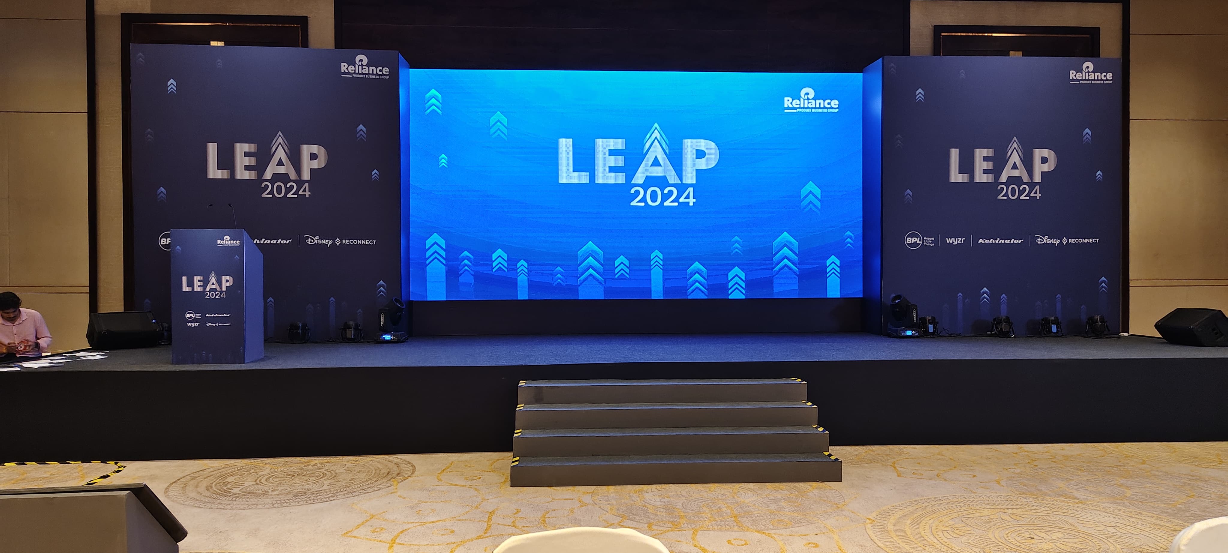 Event audio visual rental setup